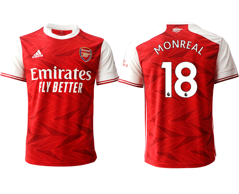 Men 2020-2021 club Arsenal home aaa version #18 red Soccer Jerseys->arsenal jersey->Soccer Club Jersey
